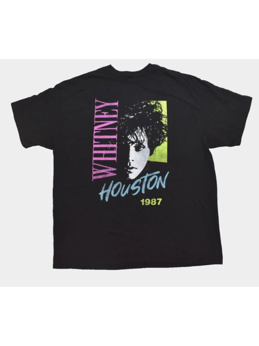 Whitney Houston Mens Whitney 1987 Portrait Black Shirt New 2XL